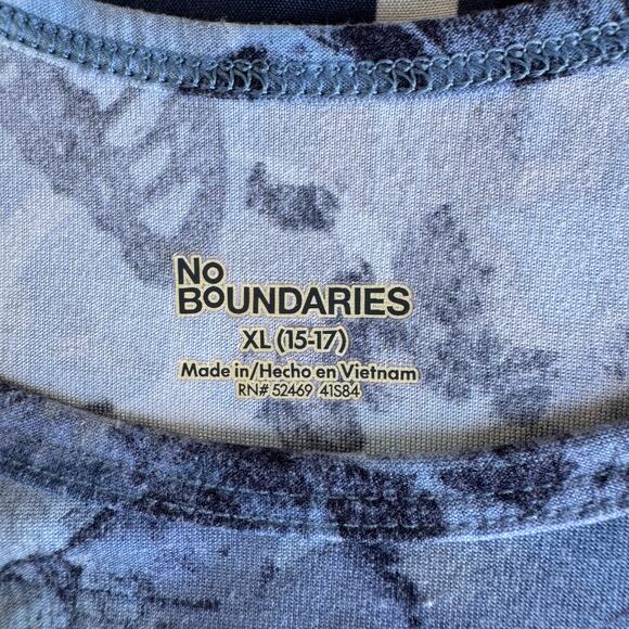 No Boundaries Blue Butterfly Tank Top Juniors XL (15–17) - Picture 5 of 5